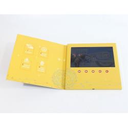 China 7 Inch Customized Artwork LCD Video Brochure With Soft Cover , A5 Size for sale