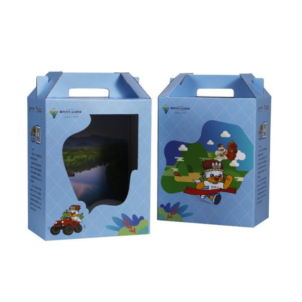 Cheap Recyled E-Flute Corrugated Cardboard Auto Bottom Carrier Boxes Toy Package for sale