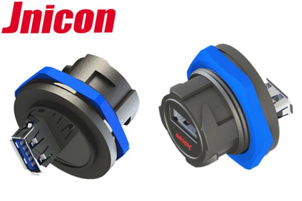 Cheap High Speed Waterproof USB Connector , Dustproof IP67 Waterproof USB Jack for sale