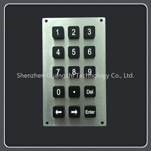 Cheap Customized Gate Access Control Keypad , Metal Mini Numeric Keypad Water Proof for sale