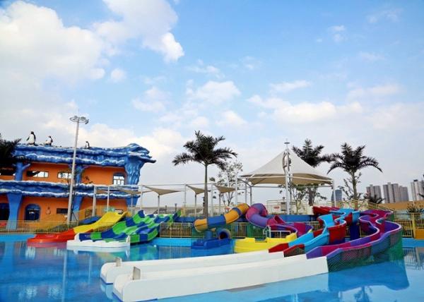 Cheap Anti Fade Swimming Pool Water Slides Aqua Play Equipment for sale