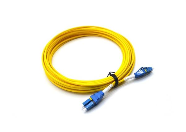 Cheap PVC 3.0mm Fiber Optic Patch Cord LC UPC To LC UPC Uniboot Duplex OS2 Single Mode for sale