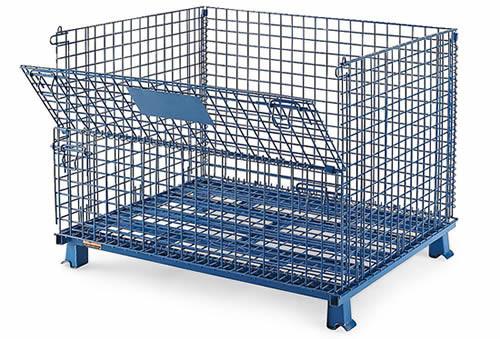 Cheap Stackable Collapsible Wire Container for Auto Parts Storage / Foldable Wire Container for sale