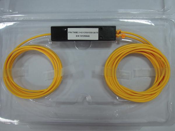 Cheap 1 x 2 double window Fiber Optic Splitter, Splitting ratio 30 : 70 for sale