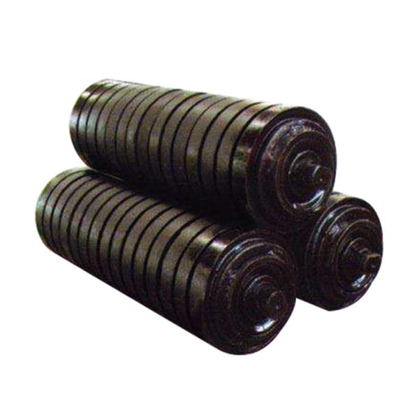 Cheap Oil Resistant Rubber Idler Roller Polyurethane Mining Conveyor Roller for sale