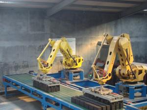 Robot Setting System Automatic Brick Making Machine 0.8Mpa Pressure