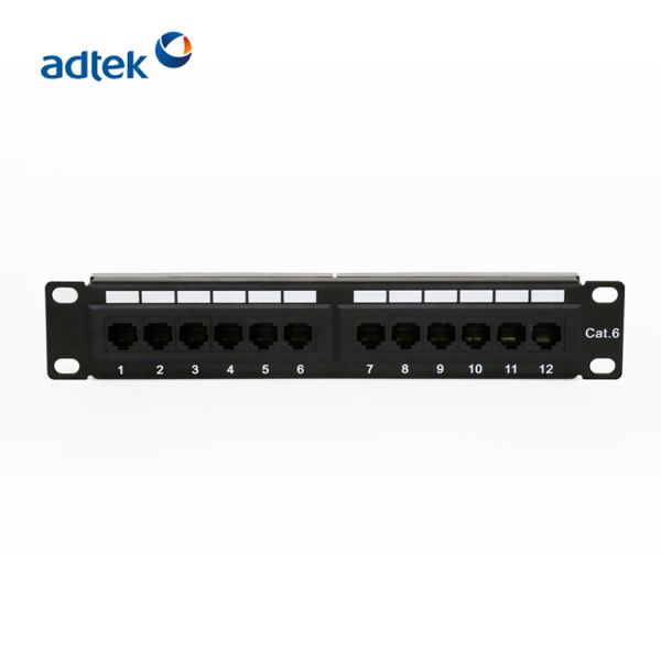 Patch Panel Rack Mount 1U 12 Port Fully Loaded