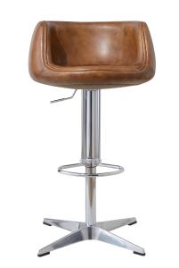 Swivel Leather Counter Height Stools , Adjustable Height Bar Stools With Backs