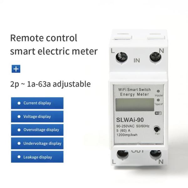Cheap Glomarket Wifi Tuya/Smart Life App Remote Control Smart Circuit Protector Relay Device Switch Breaker Energy Meter for sale