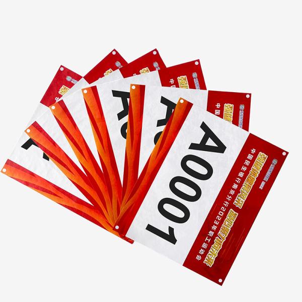 Cheap Custom Bib Numbers For Kids And Adults Tyvek Paper Race Biking Marathon Identification Number Bibs for sale