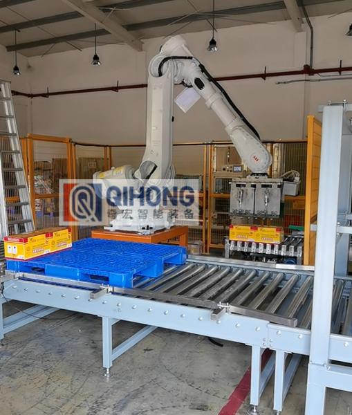 Cheap 4 Axes Robot Palletizer, Floor Style, Simple Operation, 4KW for sale