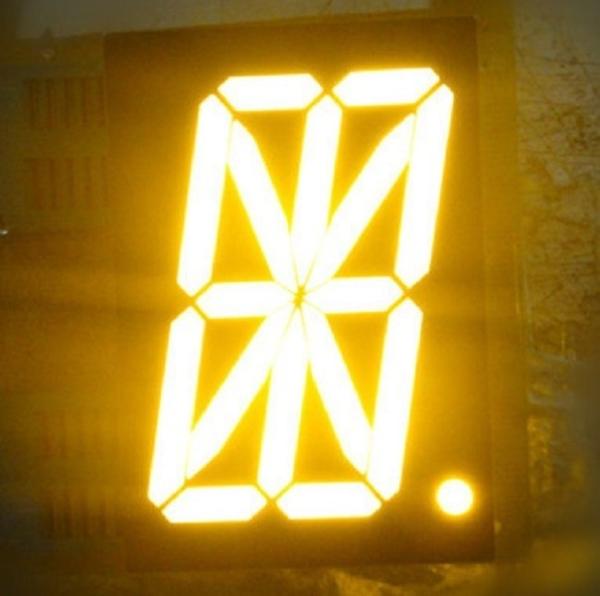 Cheap Yellow Single Digit LED 16 Segment Display 140mcd For gas station digital indicators for sale