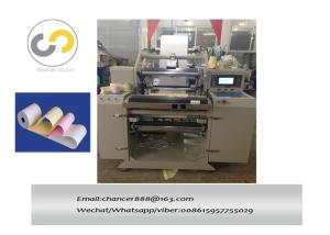 3 layers  Automatic ATM POS NCR thermal paper roll slitting rewinding machine