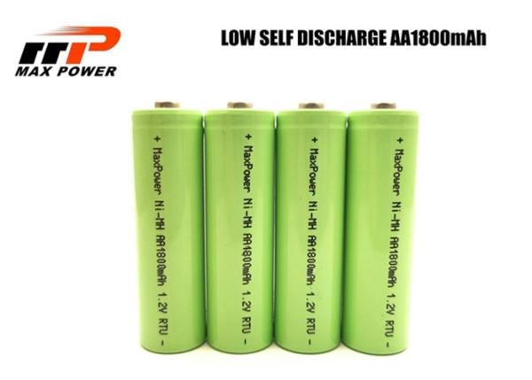 Cheap 500 Cycles 1.2V AA 1800mAh NIMH Battery Cell MSDS UN38.3 for sale