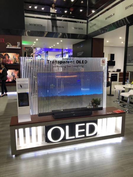 Cheap See Through Digital Clear OLED Display / OEM Transparent OLED Signage for sale