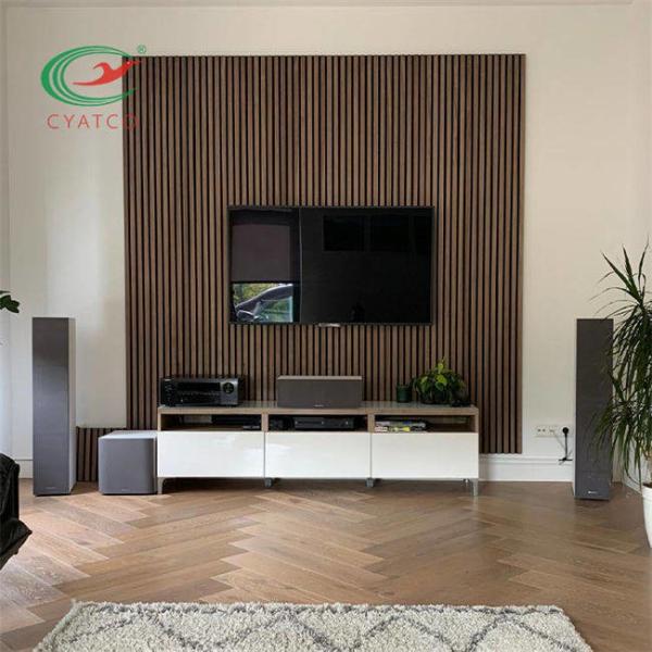 Cheap Walnut MDF Wood Slat Wall Panel Multipurpose Practical For Office for sale