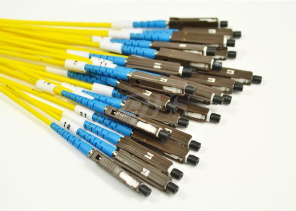 Cheap MU - LC / UPC G657A2 Optical Fiber Patch Cord Single Mode Low Insertion Loss for sale