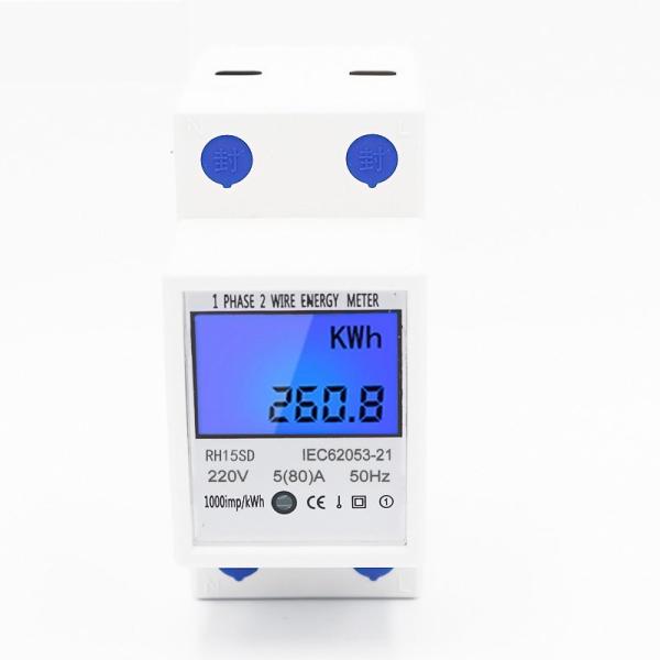 Cheap Good Quality and Low Price Electronic DIN rail type Active power meter with LCD display for sale
