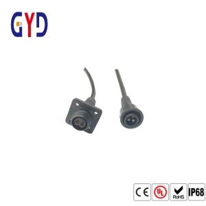 China Flange Type 3 Pin Waterproof Panel Mount Connector Male Female on sale