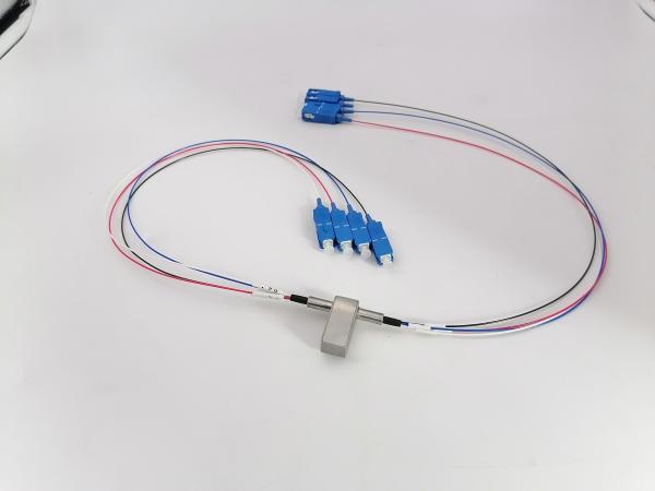 Cheap 2x2 Bypass Mechanical Optical Switch Non Latching 5V SC UPC 1310/1550nm for sale