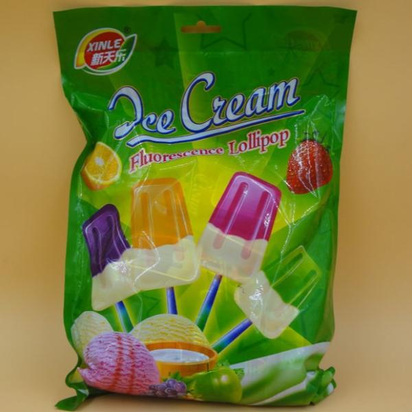 Cheap Small Yogurt Covered Ice Cream Lollipop / Hard Candies With Multi Fruit Flavor for sale