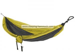 Oversized Portable Parachute Nylon Fabric Travel Camping Hammock Lime Charcoal