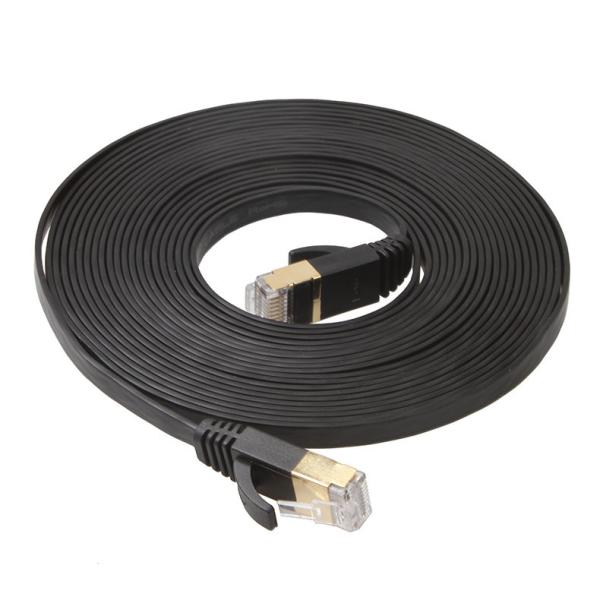Cheap Cat6 UTP Ethernet Lan Cables Flat Short Black Color For Computer for sale