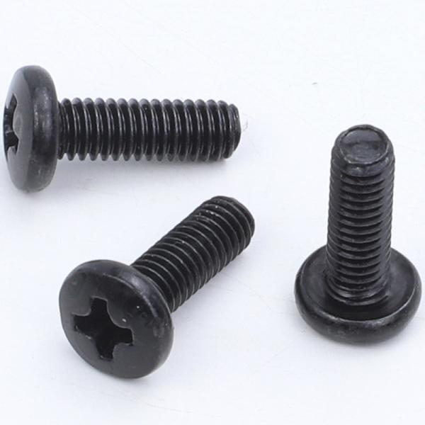Cheap M3,M5,M6, M8 Black Cross Recessed Pan Head Screw Blunt Point Type for Solar Panel Installation for sale