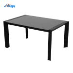 Width 900mm Extending Dining Tables Knock Down Type With Black Iron Leg DT-981