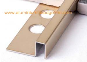 Best Gold Mirror Stainless Steel Tile Trim 12mm , Stainless Steel Square Edge Tile Trim wholesale