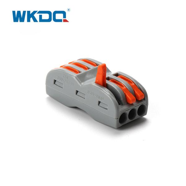 Cheap 2.5mm2 3 Poles Terminal Block Push In Wire Connectors for sale
