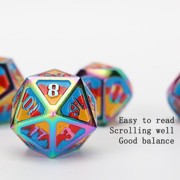 Cheap Custom metal and plastic dice D20 game D & D polyhedron DND dice set RPG dice for sale