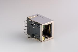 China 21.6L RJ45 Modular Jack Side Enter With Shield And LED 10P Jack Network Socket on sale