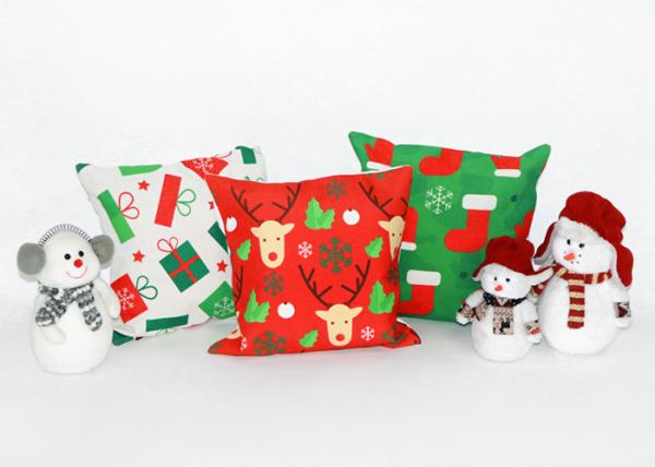 Cheap Christmas Pattern Printed Office Canvas Pillowcase With Zipper for sale