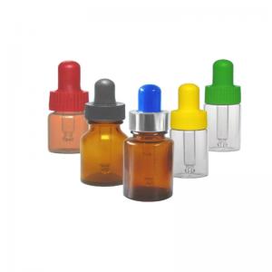 China Chemical / Cosmetic Glass Dropper Bottles , 20ml Glass Bottle With Eyedropper Cap on sale