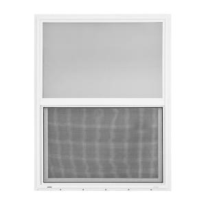 Top- AAMA Certified Vinyl UPVC Single Hung Windows with Fiberglass Screen Netting Material