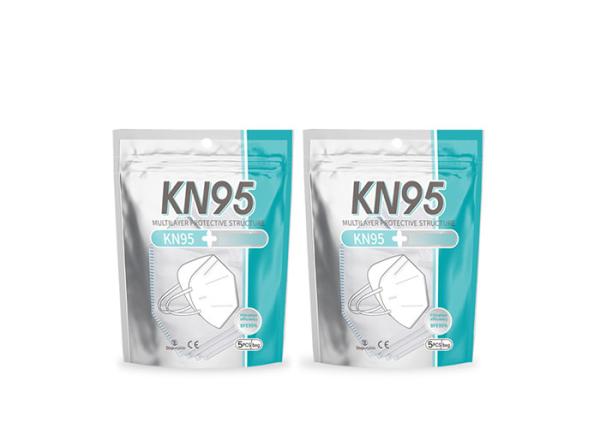 Cheap N95 Mask Standing Bottom Zipper Top Resealable Pouch Packaging for sale