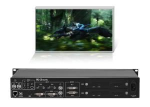 China 1HDMI 1 VGA 2 BNC Input 2 DVI Output LED Wall Processor With 1U Casing on sale
