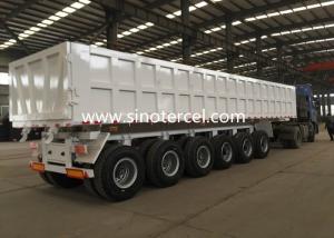 Best Hydraulic System Semi Tipper Truck With Three Axles White wholesale