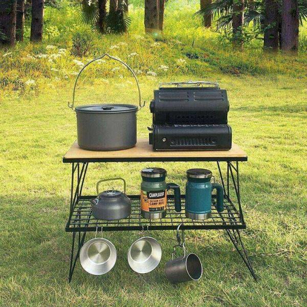 Cheap Park Anti Scalding Portable Folding Camping Table 25cm Height Folding Barbecue for sale