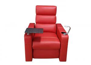 China Leather Home Cinema Sofa Modern Recliner Chair With USB Charger on sale
