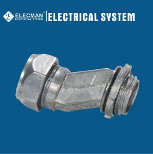 Zinc EMT Offset EMT To Box Connectors Compression Type 1/2 3/4
