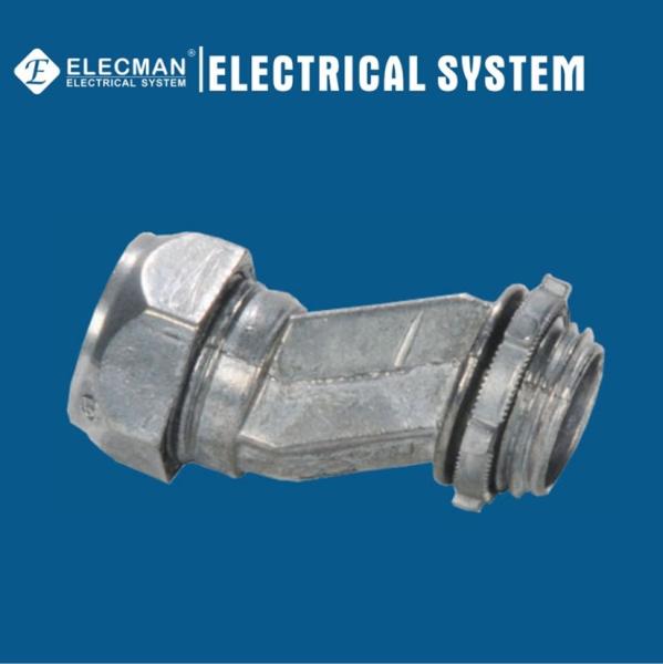 Cheap Zinc EMT Offset EMT To Box Connectors Compression Type 1/2" 3/4" for sale