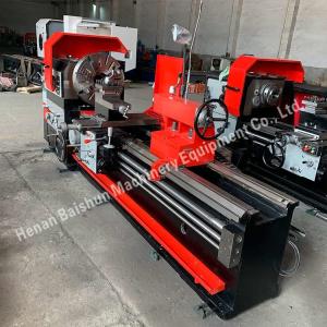 China Manual Gap Bed Horizontal Lathe High Speed Precision Brake Disc Lathe Machine on sale