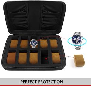 Best Hand Made Spandex EVA Watch Case Embossing Logo Collection Box wholesale