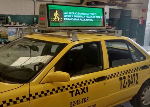 Cheap Cab Screen LED Message Board P3.91 Full Color Vivid Screen IP65 1/8 Scan Mode for sale