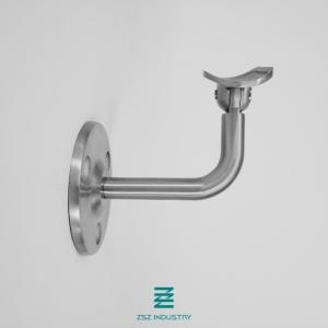 Polished Adjustable Handrail Bracket / Wall Rail Bracket 90 Degree Elbow Saddle Plate