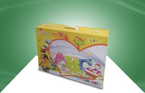 China Stationery Custom Printed Corrugated Boxes With Plastic Hondle on sale