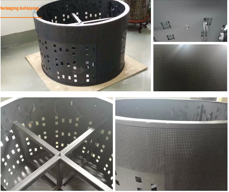 shenzhen factory indoor p3 p4 p5 soft led display screen prices any shape round hanging soft video led module