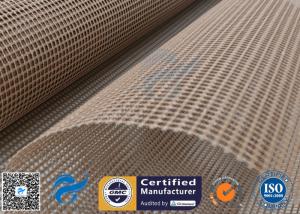 China PTFE Coated Fiberglass Fabric 580GSM 4*4MM Mesh Screen Printing Conveyor Belt on sale